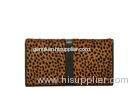 Exquisite Handicraft Ladies Leather Wallets With Leopard Printing , Women Leather Wallet