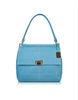 Handmade Pebbled Leather Shoulder Handbags Gionar Fresh Blue , Customized logo