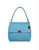 Handmade Pebbled Leather Shoulder Handbags Gionar Fresh Blue , Customized logo