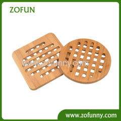 Round square Bamboo trivet