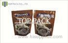 Custom Coffee Packaging Bags With Zipper , Brown Printed Coffee Bags