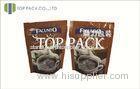 Custom Coffee Packaging Bags With Zipper , Brown Printed Coffee Bags
