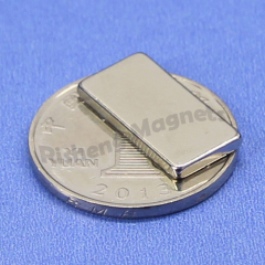 N45M Sintered Neodymium NdFeB Block Magnets 15x4x4 mm with Ni-Cu-Ni Coating