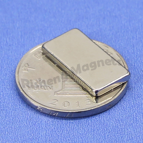 N45M Sintered Neodymium NdFeB Block Magnets 15x4x4 mm with Ni-Cu-Ni Coating