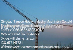 6 Tons 140m Self Climbing Building Tower Crane For Power Stations / Bridges