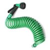 50FT Water Spring Hose With Plastic Spray Gun