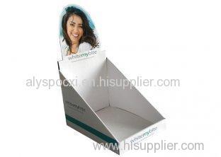 White UV coating Cardboard Counter Displays Stands ENCD027 for Literature stocking