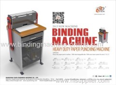 Paper punching machine with wire binding system