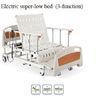 Electric low adjustable patient medical beds hospital with aluminum railing