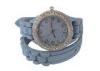 Diamond Metal Removable Bowknot Bumpy silicone strap rhinestone bezel quartz watch