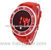 Silicone LED Digital Wrist Watch Trendy Red Ladies Electronic Watch