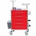 red ABS modular surface Multi-function Medical Trolley with aluminum-modular drawer
