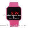 Promotion Pink Silicone LED Watch Digital Touch Screen Watches For Girl