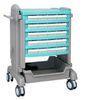 Luxurious Colorful Medical Trolley / Cart with Aluminum Alloy Modular Drawers
