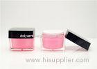 50g square / around acrylic cream jars Cosmetic Packaging in Pink and Black
