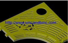 Widely used in the urban walkway decorative FRP GRP tree grating combined