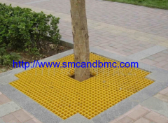 decorative light weight weight and corrosion resistance rust free FRP material1000*1000mm tree grating