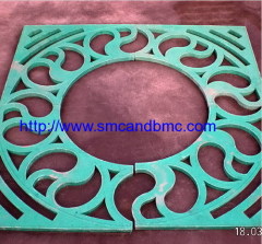 Decorative light weight ans high intensity SMC composite material tree grating