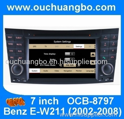 Ouchuangbo Car DVD Radio Player for Mercedes Benz E-W211(2002-2008) Stereo System GPS Navigation