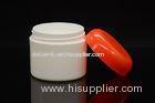 Round 50ml plastic bottle Small Cosmetic Jars with orange cap For Lotions