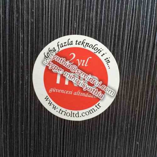 Customized Adhesive Tamper Resistance Round Synthetic Paper Label Sticker