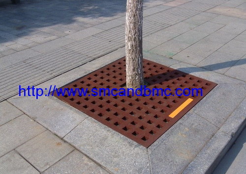 decorate colorful light weight and easy installation FRP tree grating