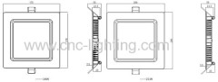 16-21W Super thin Square LED Downlight(0-100% Dimmable)