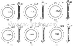 6-20W Super thin Round LED recessed Downlight (0-100% Dimmable)