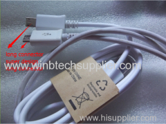 With 8 MM longer Connetor Micro USB Cable 2.0 Data sync Charger cable For Samsung galaxy i9300 i9500 S4 S3 HTC