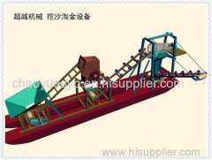 small-size bucket chain type gold dredger