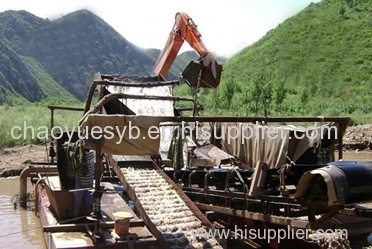 bucket chain gold dredging vessel