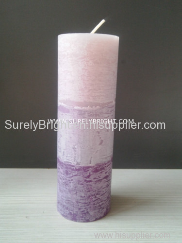 D6*H15CM 3 layers snowflake effect pillar candles