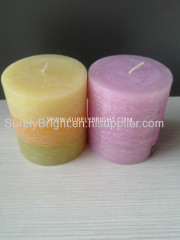 home decoration rustic surface pillar candles