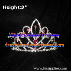 3inch Crystal Crowns with Pink Diamond