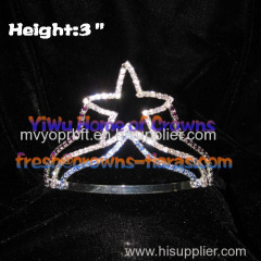 3inch Height Crystal Star Tiaras