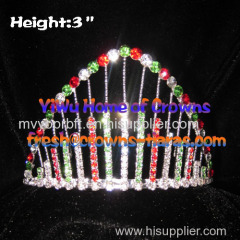 3inch Rainbow Crystal Pageant Crowns and Tiaras