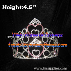 4.5inch Heart Crystal Pageant Crowns