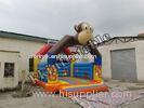 Lovely Monkey Inflatable Jumping Castle For Kindergarten Rentals