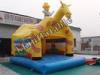 Commercial Inflatable Bouncer , Giraffe Inflatable Bouncer Jumping Bed For Kids