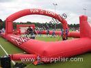 Red Adults Huge Bouncer Inflatable Football Field Play Yard For Rental