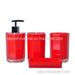 bathroom accessory set octagon style PS plastic double thickness