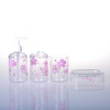 pringting bathroom accessory set PS plastic bathroom