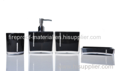 bathroom set with rhinestone double thickness PS plastic bathroom ware