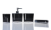 bathroom set with rhinestone double thickness PS plastic bathroom ware