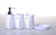 bathroom set with rhinestone plastic bathroom ware