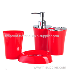 bathroom accessory set PP plastic treated with galvanization