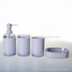 british style double thickness bathroom set plastic bathroom ware