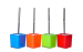 toilet brush and holder PS plastic double thickness square style