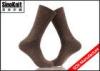 Cotton Brown Solid Color Extended Size Socks Comfortable Terry Sport Socks for Man