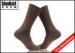 Cotton Brown Solid Color Extended Size Socks Comfortable Terry Sport Socks for Man